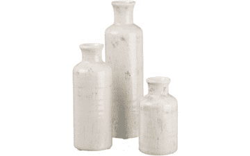 Sullivans White Ceramic Vase Set