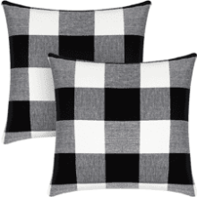 Syntus Set of 2 Buffalo Check Throw Pillow Covers