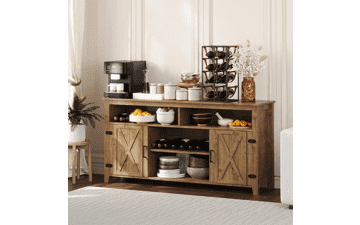 YITAHOME Highboy Coffee Bar Cabinet