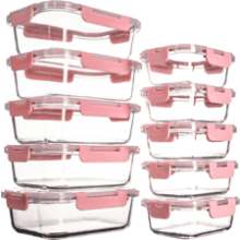 10 Pack Glass Food Storage Containers