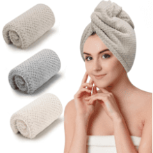 3 PCS Microfiber Hair Towel