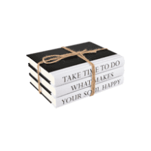 3 Piece Hardcover Quote Decorative Books Set