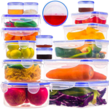 32 Pcs Large Plastic Food Storage Containers