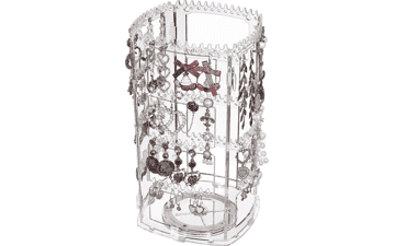 360 Rotating Earring Holder Organizer