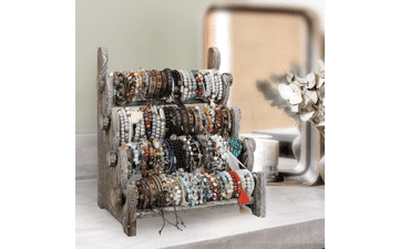 4 Tier Wooden Bracelet Holder