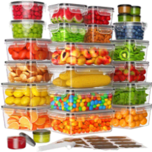 50-Piece Large Food Storage Containers