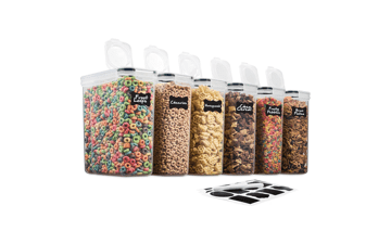 6 Pack Airtight Cereal Food Storage Container