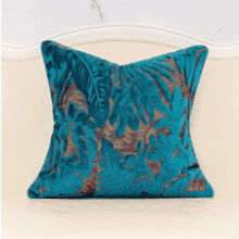 Alerfa 20 x 20 Inch Light Blue Square Maple Leaf Pillow