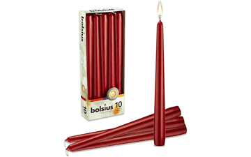 BOLSIUS Dark Red Taper Candles