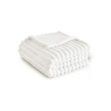 Bedsure White Fleece Throw Blanket