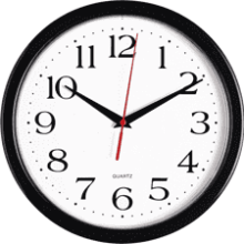 Bernhard Products Black Wall Clock