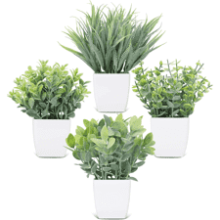 CEWOR 4 Pack Small Faux Plants