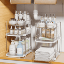 Delamu 2 Sets of 3-Tier Bathroom Organizer