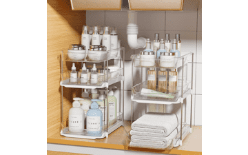 Delamu 2 Sets of 3-Tier Bathroom Organizer