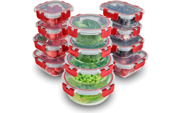 FineDine 24 Piece Glass Storage Containers