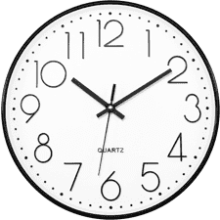 Foxtop 14 Inch Black Wall Clock