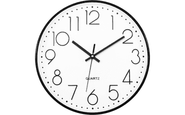 Foxtop 14 Inch Black Wall Clock