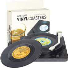 Funny Retro Record Coasters