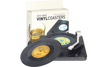 Funny Retro Record Coasters