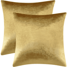 GIGIZAZA Gold Velvet Decorative Throw Pillow Covers