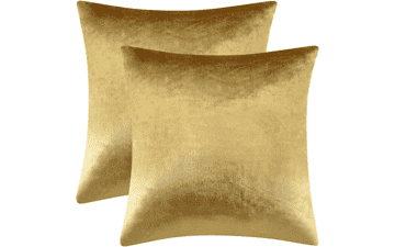 GIGIZAZA Gold Velvet Decorative Throw Pillow Covers