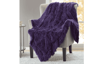 Hyde Lane Purple Fuzzy Throw Blanket