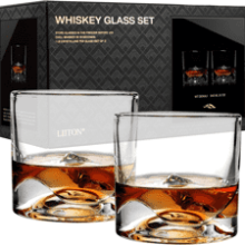 LIITON Denali Mountain Crystal Bourbon Whiskey Glasses