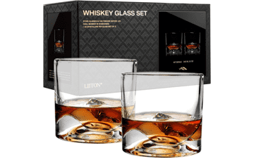 LIITON Denali Mountain Crystal Bourbon Whiskey Glasses