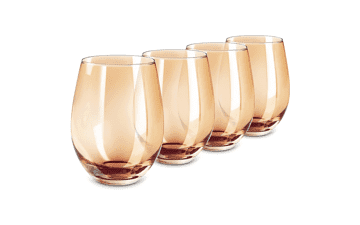 LUXU Amber Stemless Wine Glass (Set of 4)