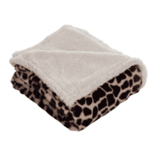 Lavish Home Giraffe Fleece Sherpa Blanket