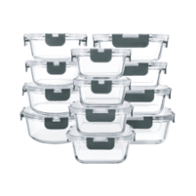 M MCIRCO 24-Piece Glass Food Storage Containers