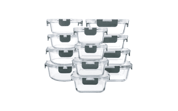 M MCIRCO 24-Piece Glass Food Storage Containers