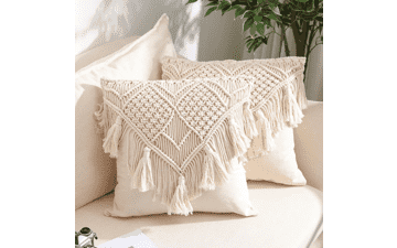 Macrame Throw Pillow Cushion Covers