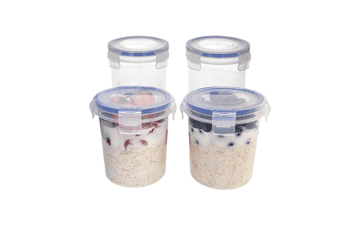 Overnight Oats Container with Lids (4-Piece set)