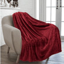 PAVILIA Waffle Fleece Throw Blanket