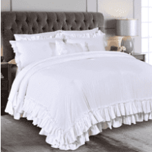 Queen's House Farmhouse Ruffled Comforter Set