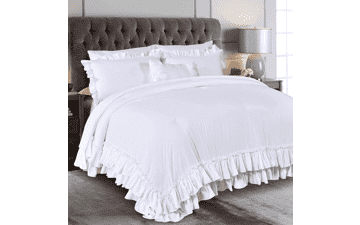 Queen's House Farmhouse Ruffled Comforter Set