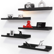 RICHER HOUSE 5 Set Floating Wall Mounted Shelves