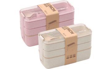 Rarapop 2 Pack Stackable Bento Box