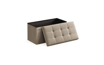 SONGMICS 30 Inches Folding Storage Ottoman Bench