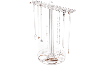 STORi Clear Plastic Hanging Jewelry Organizer