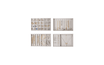 Set of 4 Stackable Jewelry Organizer Trays