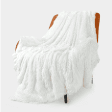 TOONOW Extra Soft Fuzzy Faux Fur Throw Blanket