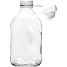 The Dairy Shoppe Heavy Glass Milk Bottle