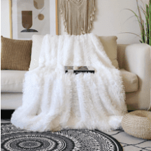 Tuddrom Decorative Extra Soft Faux Fur Blanket