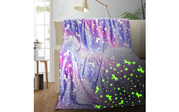 Unicorn Glow in The Dark Blanket