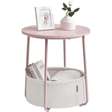 VASAGLE Small Round Side End Table