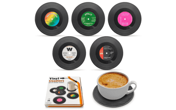 Vinyl Record Coaster Set