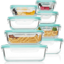 Vtopmart 8 Pack Glass Food Storage Containers