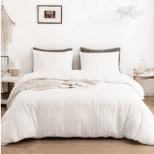 WARMDERN White Boho Duvet Cover Set